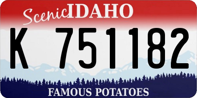 ID license plate K751182