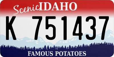 ID license plate K751437