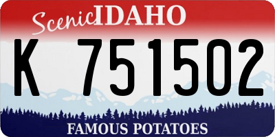 ID license plate K751502