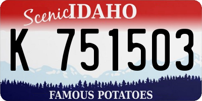 ID license plate K751503