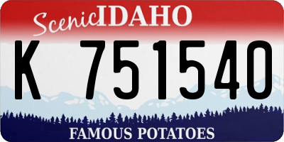 ID license plate K751540