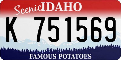 ID license plate K751569
