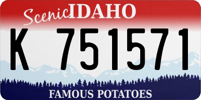 ID license plate K751571