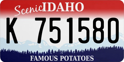 ID license plate K751580
