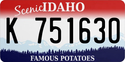 ID license plate K751630