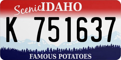 ID license plate K751637