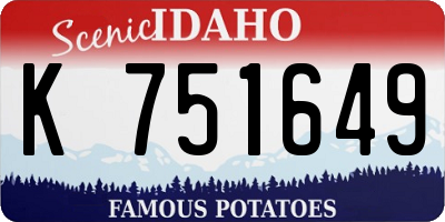 ID license plate K751649