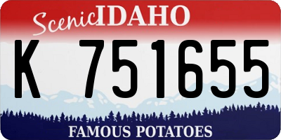 ID license plate K751655