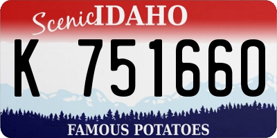 ID license plate K751660