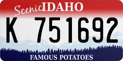 ID license plate K751692