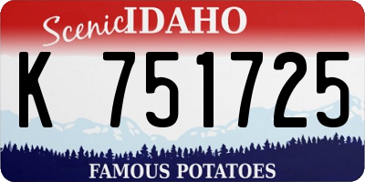 ID license plate K751725