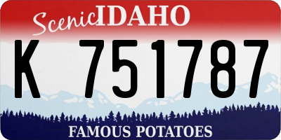 ID license plate K751787