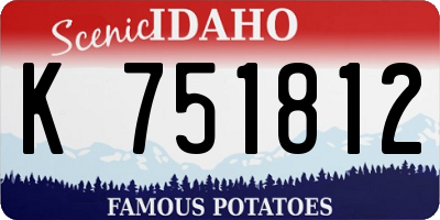 ID license plate K751812