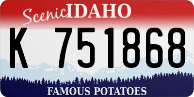 ID license plate K751868