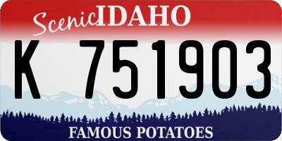 ID license plate K751903