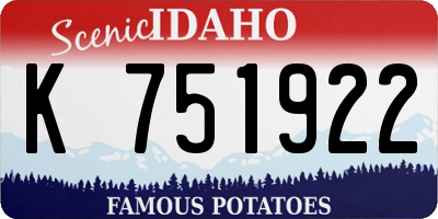 ID license plate K751922