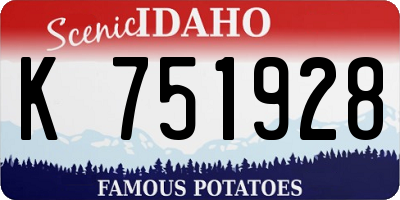 ID license plate K751928
