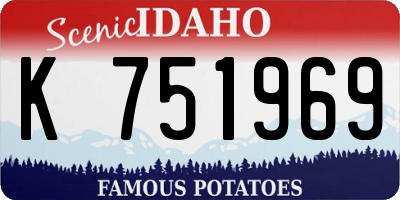 ID license plate K751969
