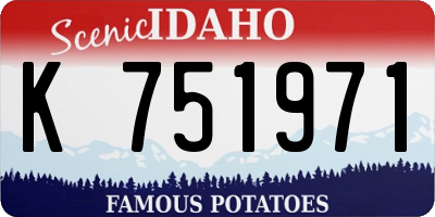 ID license plate K751971