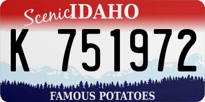 ID license plate K751972
