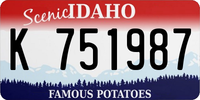 ID license plate K751987