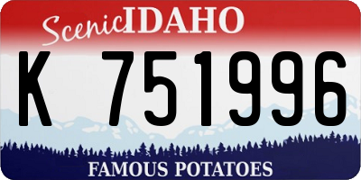 ID license plate K751996