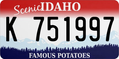 ID license plate K751997