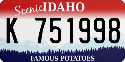 ID license plate K751998