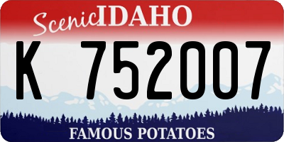 ID license plate K752007