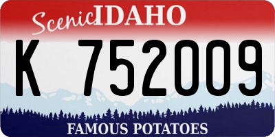 ID license plate K752009