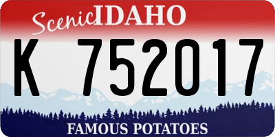 ID license plate K752017