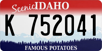 ID license plate K752041