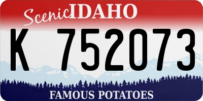 ID license plate K752073