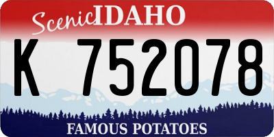 ID license plate K752078