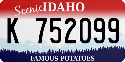 ID license plate K752099