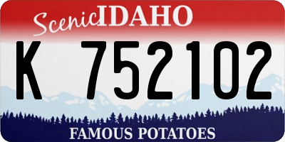 ID license plate K752102