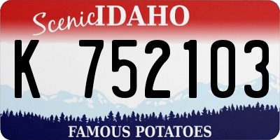 ID license plate K752103