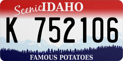 ID license plate K752106