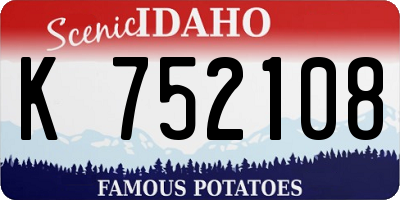 ID license plate K752108
