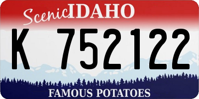 ID license plate K752122
