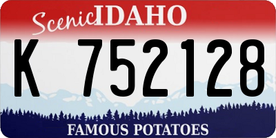 ID license plate K752128