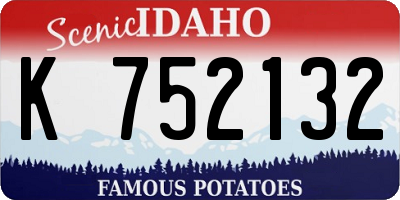 ID license plate K752132