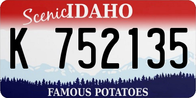 ID license plate K752135
