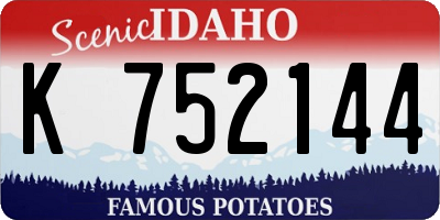 ID license plate K752144