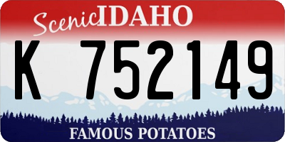 ID license plate K752149