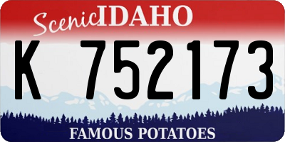 ID license plate K752173