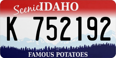 ID license plate K752192