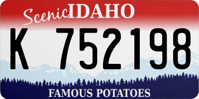 ID license plate K752198