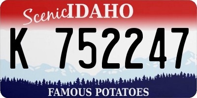ID license plate K752247