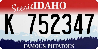 ID license plate K752347
